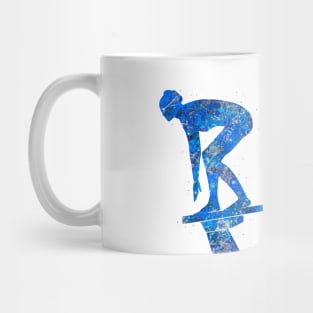 Swimmer girl blue art Mug